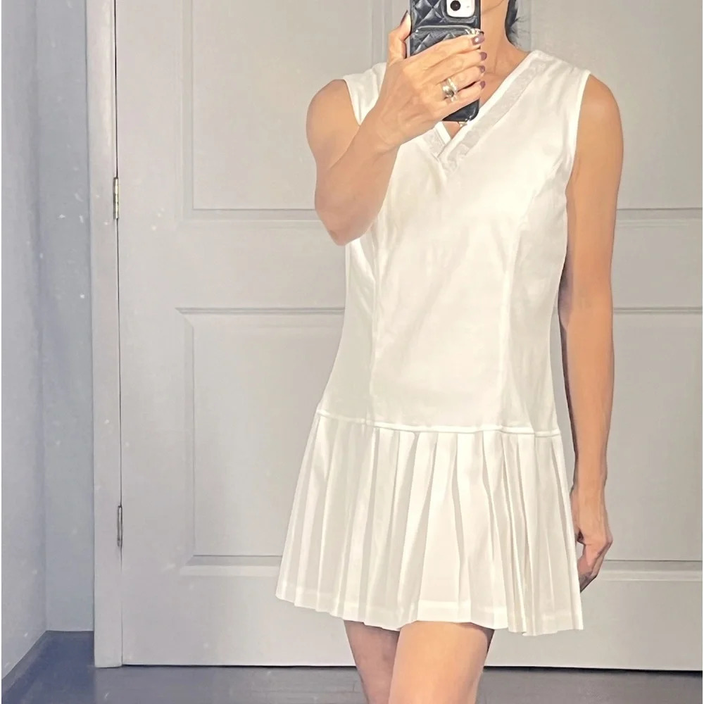 Tail white vintage tennis dress size S